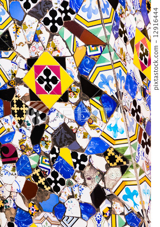 Mosaic tile of Guell's residence 12916444