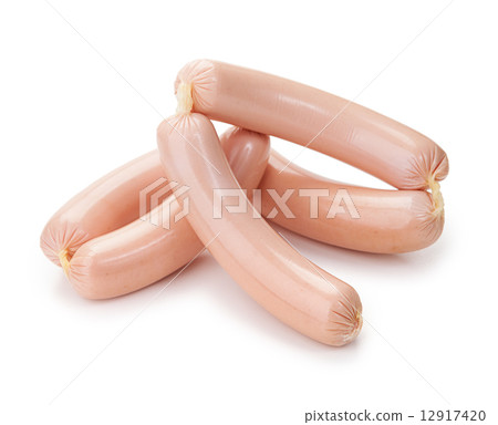 Sausage isolated on a white background 12917420