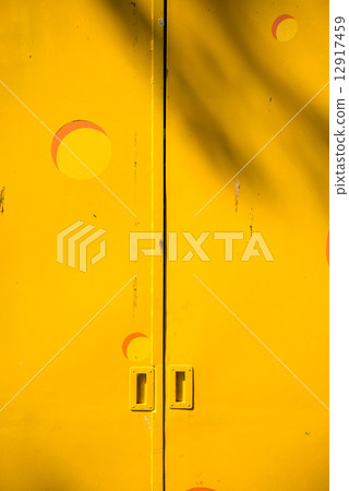 Yellow metal door Yellow metal door 12917459