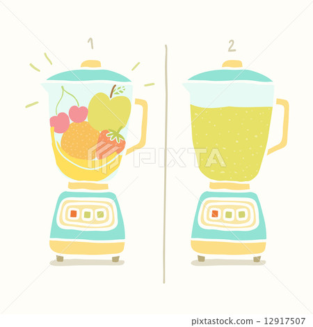 Blender making fruit smoothie. Blender making fruit smoothie. 12917507
