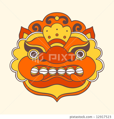 Traditional balinese mask. Barong.  12917523