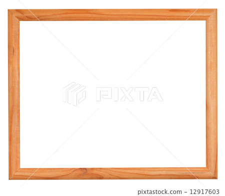 ordinary narrow picture frame with cutout canvas 12917603