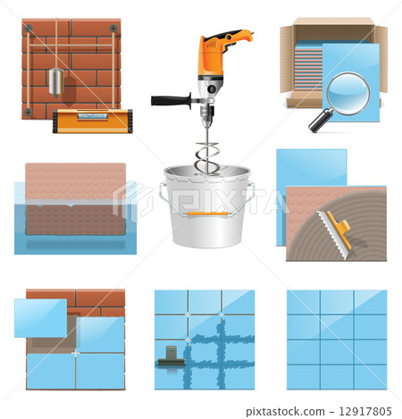 Vector Laying Tiles Icons 12917805