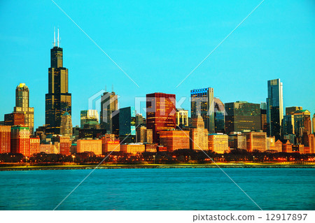Chicago downtown cityscape 12917897