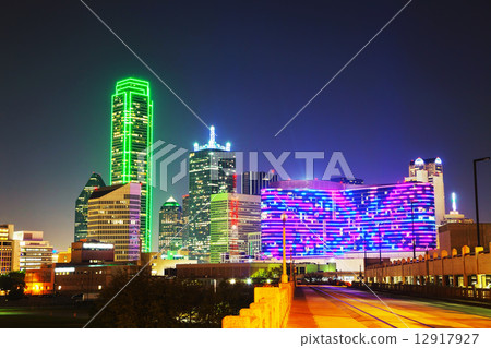 Dallas cityscape at the night time 12917927
