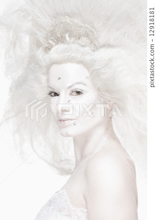 Woman with White Wig Posing as The Snow Queen Woman with White Wig Posing as The Snow Queen 12918181
