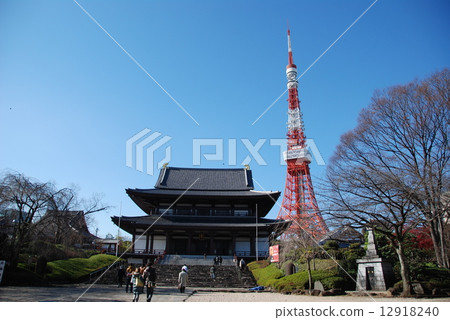 Zojoji·東京塔（Shibakoen，Minato ku Tokyo）的主要寺廟 12918240