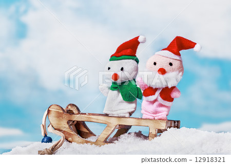 snowman and Santa toy snowman and Santa toy 12918321