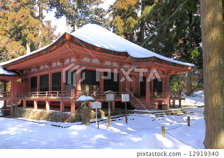 Hieiyama Enryakuji in winter, Hokkaido at the west tower 12919340