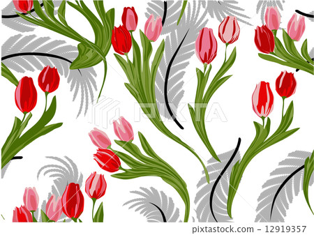 flower pattern with tulips flower pattern with tulips 12919357