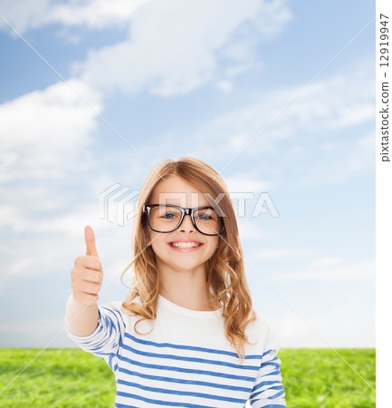 little girl with black eyeglasses little girl with black eyeglasses 12919947