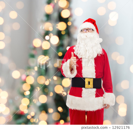 man in costume of santa claus 12921176