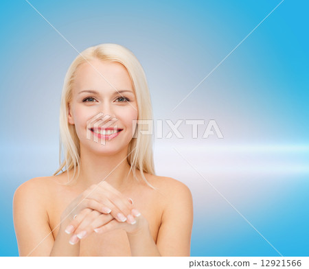 face and hands of beautiful woman face and hands of beautiful woman 12921566