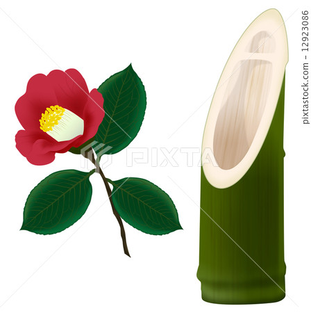 Camellia and bamboo cylinder Camellia and bamboo cylinder 12923086