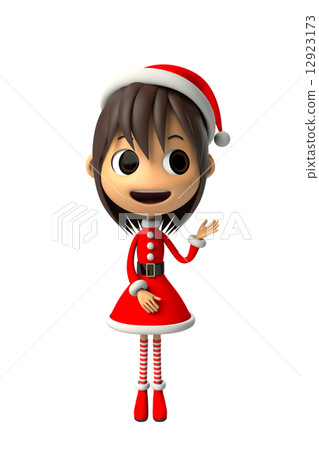 A girl in Santa Claus costume A girl in Santa Claus costume 12923173