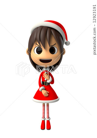 A girl in Santa Claus costume A girl in Santa Claus costume 12923191
