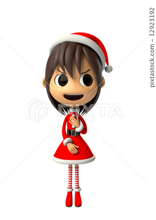 A girl in Santa Claus costume 12923192