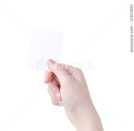woman hand holding blank card woman hand holding blank card 12923605