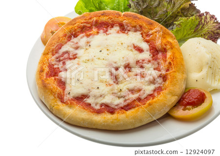 Pizza with tomato and cheese Pizza with tomato and cheese 12924097