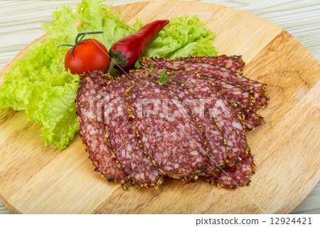 Sliced salami Sliced salami 12924421