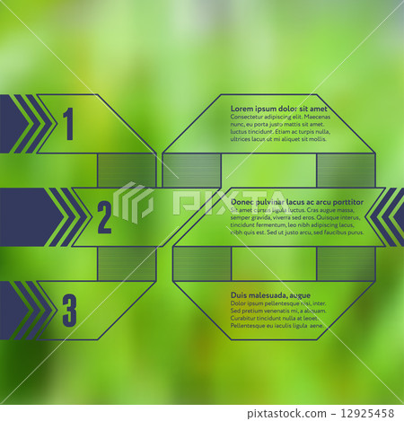 Numbered business infographic with blurry background 12925458