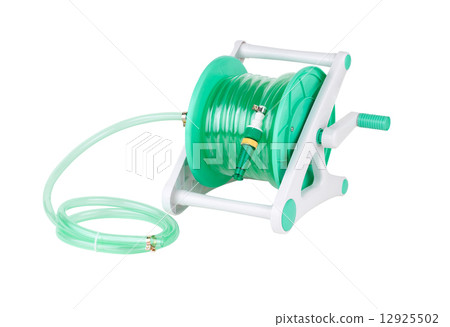 garden hose coiled with spray nozzle 12925502