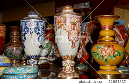Traditional Chinese vases at a Chinese market 12925885