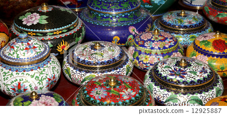 Traditional Chinese vases at a Chinese market 12925887