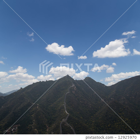 View of one of the most scenic sections of the Great Wall of China, north of Beijing View of one of the most scenic sections of the Great Wall of China, north of Beijing 12925970