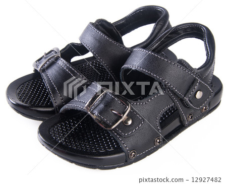 kids sandals isolated on the background kids sandals isolated on the background 12927482