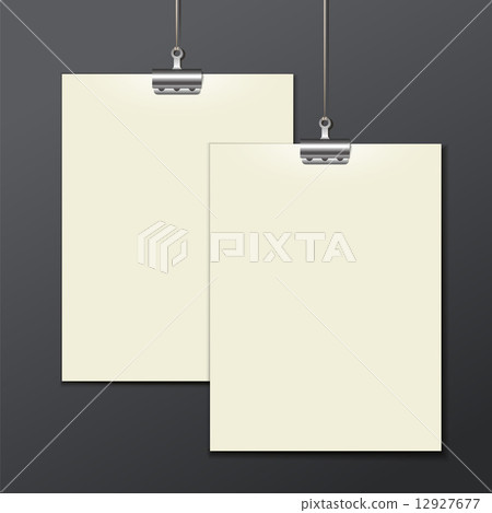 Vector template of a paper sheet -poster, picture frame Vector template of a paper sheet -poster, picture frame 12927677