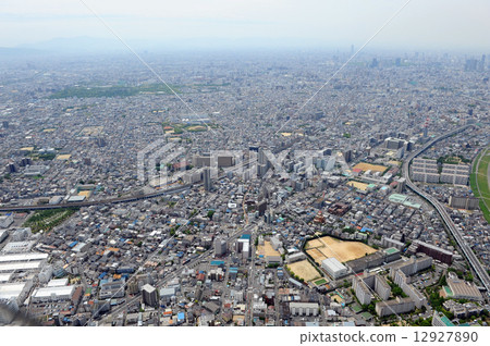 Aerial view of Moriguchi City Aerial view of Moriguchi City 12927890