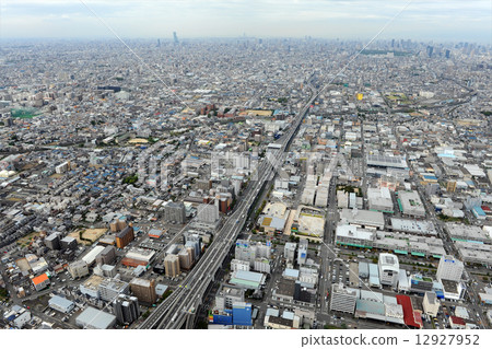 Aerial view of Higashi Osaka shi Nagata 12927952