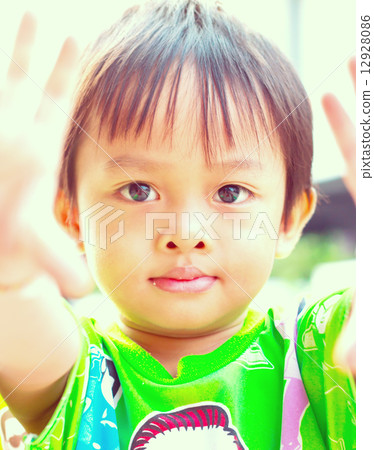 Asian kid - instagram filter  Asian kid - instagram filter  12928086
