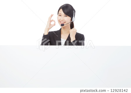 留言板和OK標誌操作員 12928142