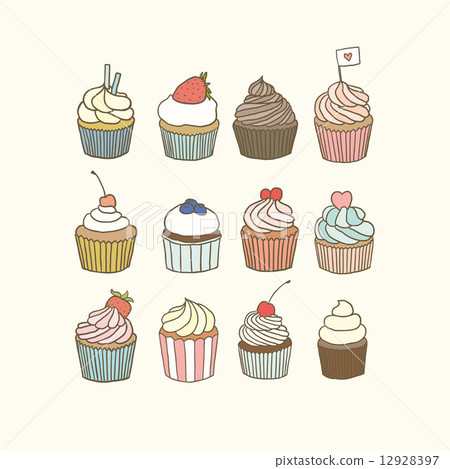 Set of 12 cupcakes. Set of 12 cupcakes. 12928397