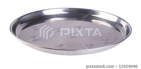 metal empty tray on a background metal empty tray on a background 12929096