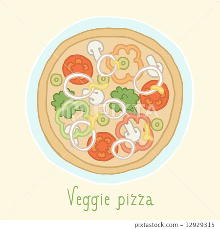 Vegetable pizza. Vegetable pizza. 12929315