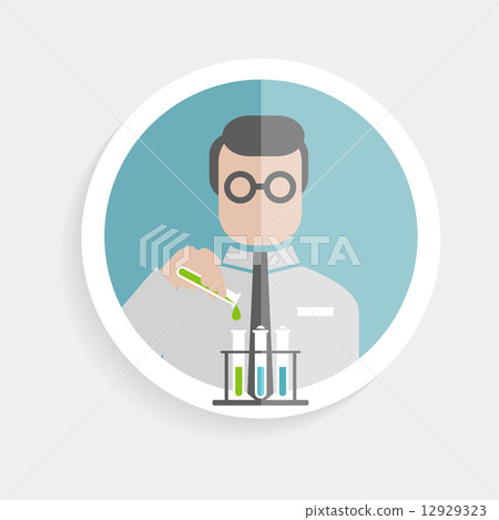 Vector round icon successful man Vector round icon successful man 12929323