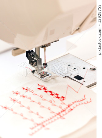 Close up of sewing machine.  12929755