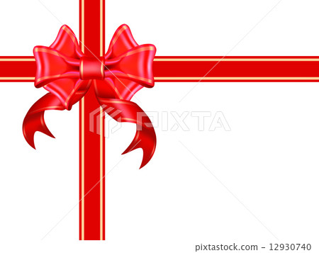 Shiny red ribbon on white background Shiny red ribbon on white background 12930740