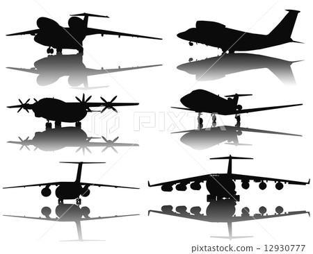 Aircrafts silhouettes 12930777