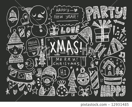 Doodle Christmas background Doodle Christmas background 12931485