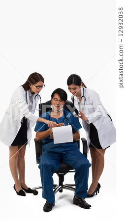 Three Asian Medical Professionals Three Asian Medical Professionals 12932038