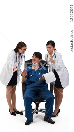 Three Asian Medical Professionals Three Asian Medical Professionals 12932041