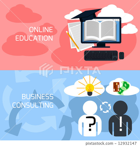 Concept of online education, business consulting 12932147