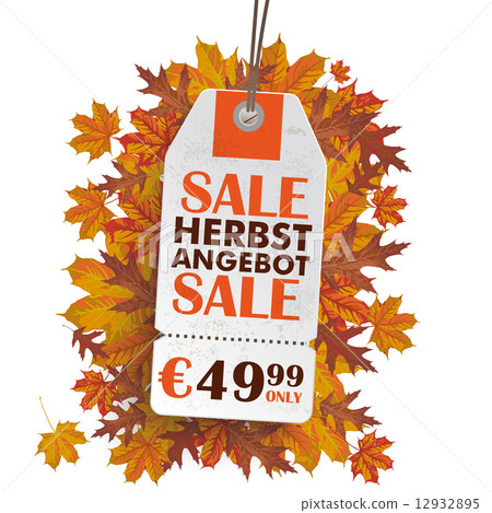 White Price Sticker Herbst Angebot 12932895
