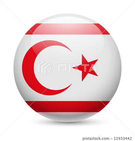 Round glossy icon of Northern Cyprus Round glossy icon of Northern Cyprus 12933442