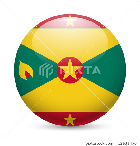 Round glossy icon of Grenada Round glossy icon of Grenada 12933456