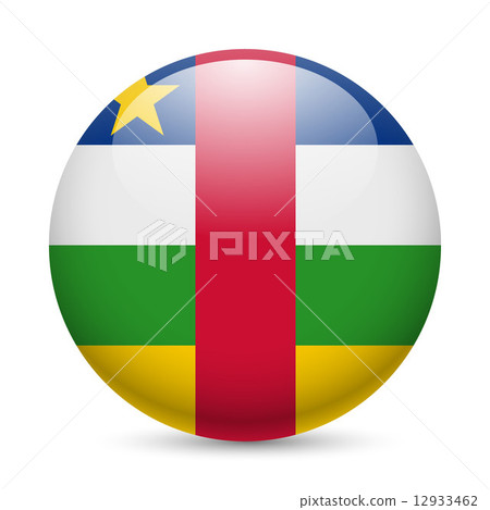 Round glossy icon of Central African Republic - Stock Illustration ...